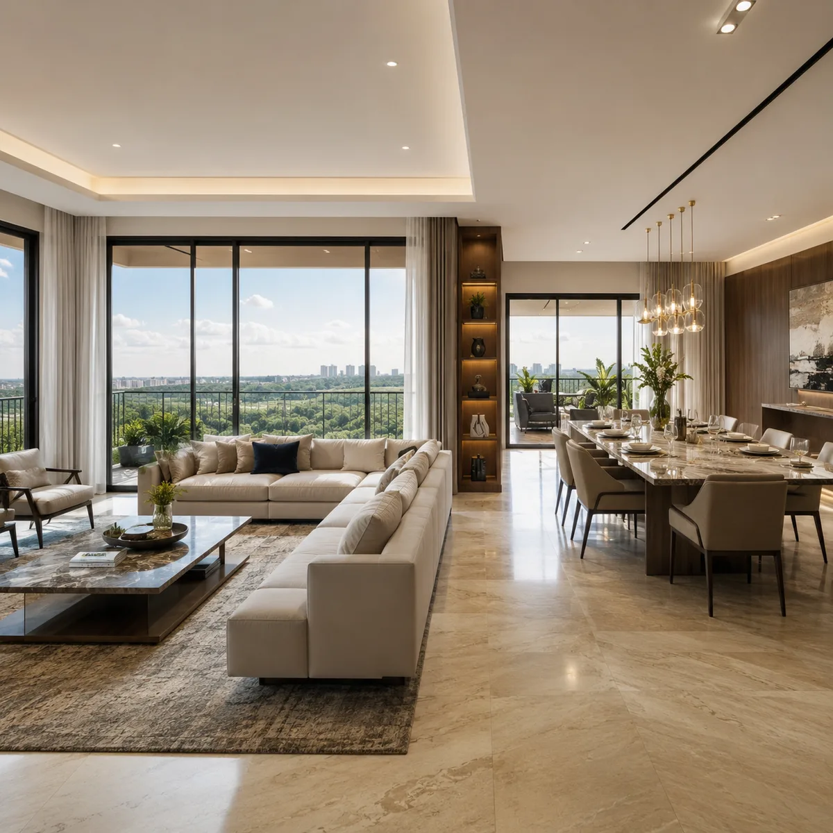 DivyaSree Yelahanka living and dining DivyaSree Yelahanka living and dining